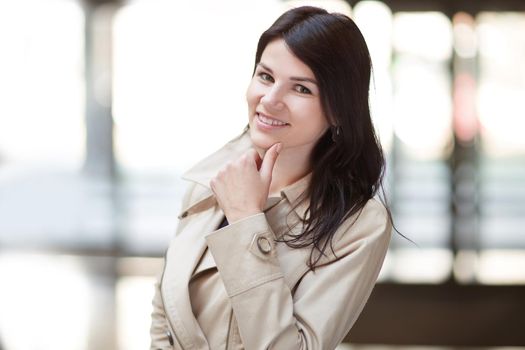 young business woman on the background of the office. business people