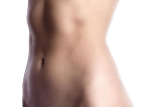 Beautiful female slim body. Beauty part of female body. Woman's shape with clean skin.Diet and fitness.Healthy lifestyle. Ideal waist, perfect buttocks and legs, sexy back.