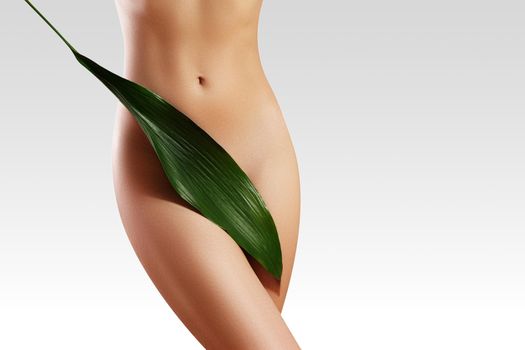 Waxing for beautiful woman. Brazilian laser hair removal bikini line an sexy body shapes. Body care and clean skin. Sexy woman in spa