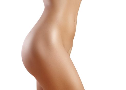 Spa and wellness. Healthy slim body with clean skin. Beautiful sexy hips. Fitness or plastic surgery. Perfect buttocks without cellulite.