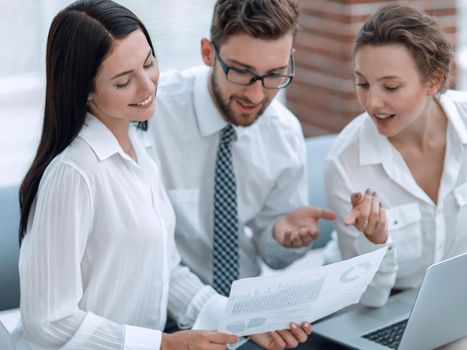 modern business team working with financial charts in the office. photo with copy space