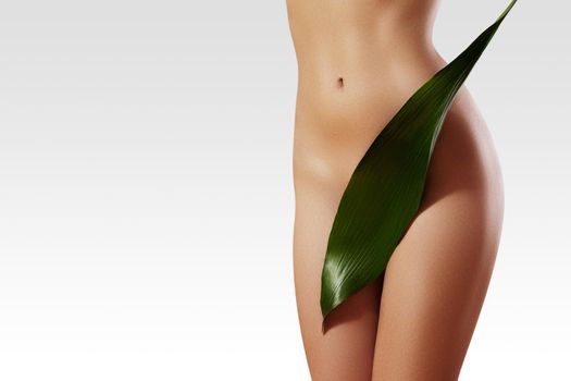 Waxing for beautiful woman. Brazilian laser hair removal bikini line an sexy body shapes. Body care and clean skin. Sexy woman in spa