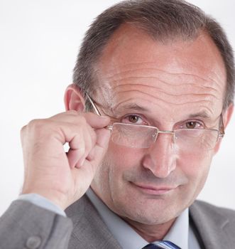 portrait of an Executive businessman on a white background. photo with copy space