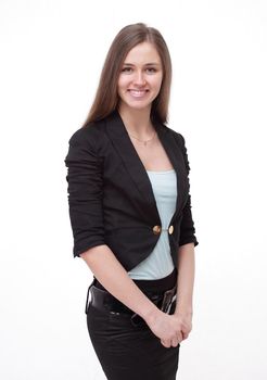 portrait of successful business woman.isolated on white. photo with copy space