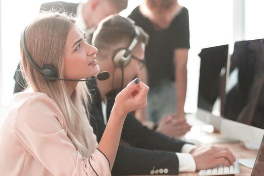 close up. image of a business team working in an office