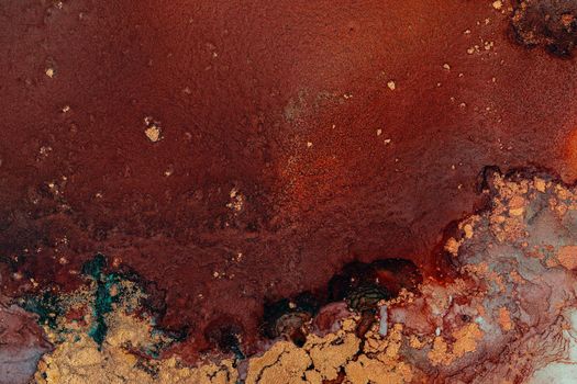 Marble ink abstract art from exquisite original painting for abstract background . Painting was painted on high quality paper texture to create smooth marble background pattern of ombre alcohol ink .
