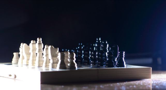 chess game. abstract composition of chess figures.