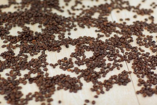 close up. coffee beans on white background.