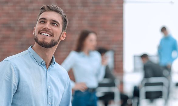 Portrait of a handsome smiling confident businessman.