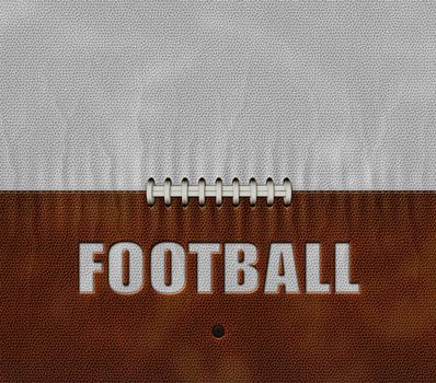 American Football flattened into two dimensions with the embossed word FOOTBALL. Includes top space for team name or other copy.