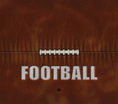 American Football flattened into two dimensions with the embossed word FOOTBALL. Includes top space for team name or other copy.