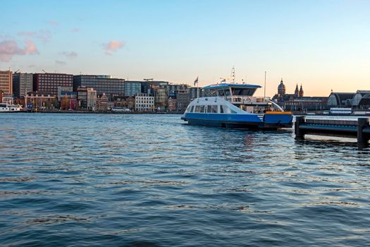 Harbor from Amsterdam in the Netherlands