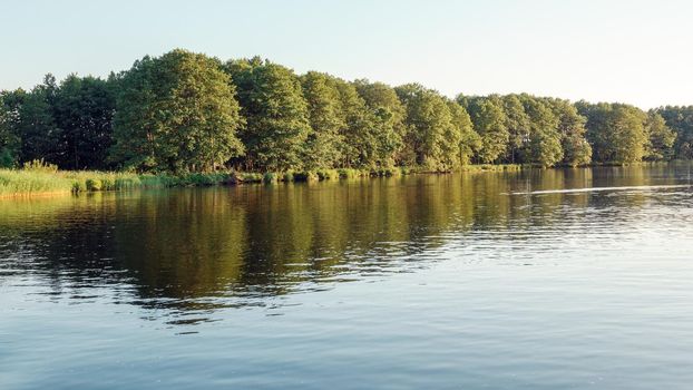 Beautiful Lithuanian lakeshore on a summer day