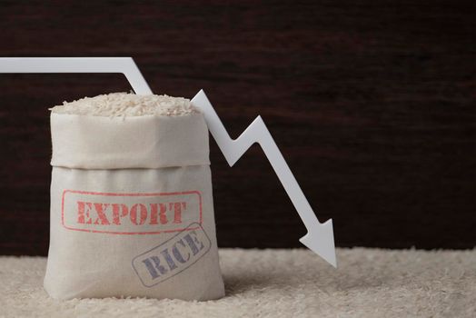 Rice export. Reducing the export of rice and cereals. World food crisis. Hunger and lack of food. Ban on the export of grain and agricultural products