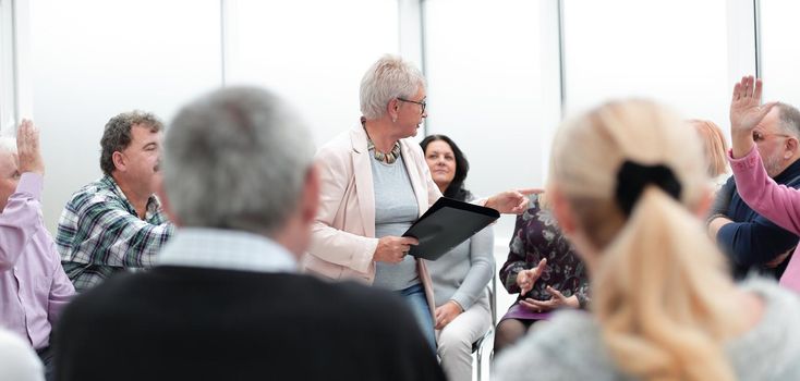 old lady teaches old business business