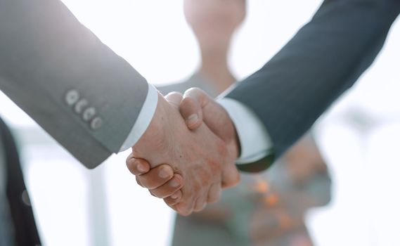 background image of handshake of business people .business background