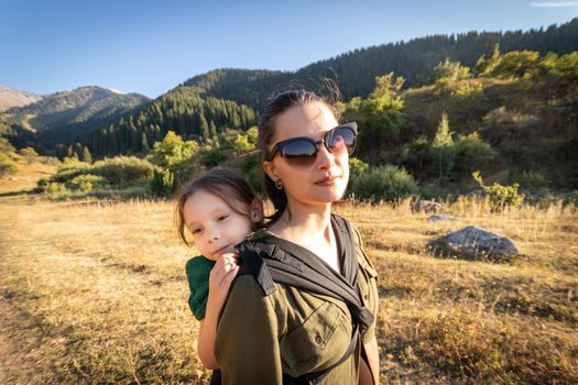 Slingomam enjoys wearing a sling for her baby on a long hike.