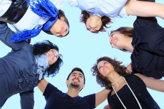 Group of merry students.