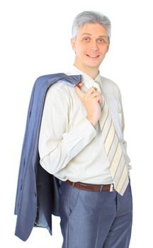 The businessman. Isolated on a white background.