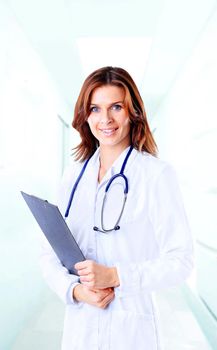 Smiling medical woman doctor at Hospital