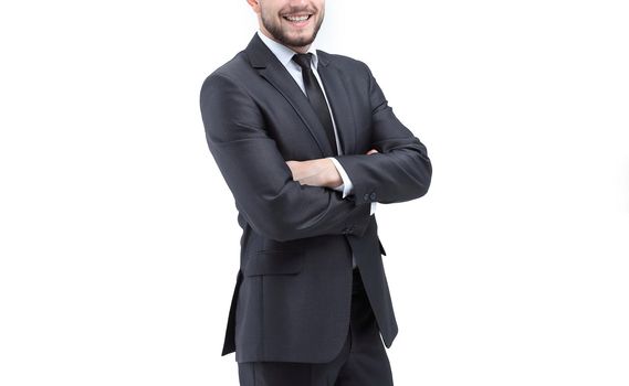smiling successful businessman.isolated on white