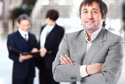Portrait of a smiling handsome businessman