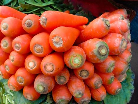 Fresh and delicious and healthy carrot stock on shop