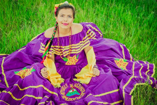 Nicaraguan woman in folk costume, Nicaraguan woman in folk costume