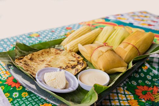 Nicaraguan food, curd with omelette served on the table, Nicaraguan palate