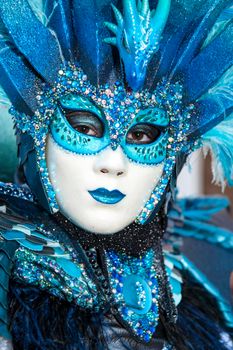 VENICE, ITALY - Febrary 21 2020: The masks of the Venice carnival 2020