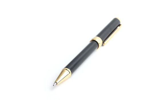 stylish ballpoint pen.isolated on a white background.photo with copy space