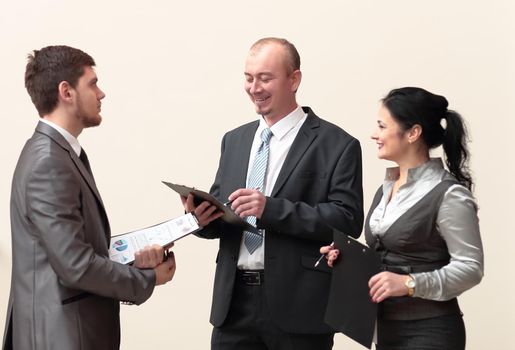 group of business people discussing financial documents.photo with copy space.