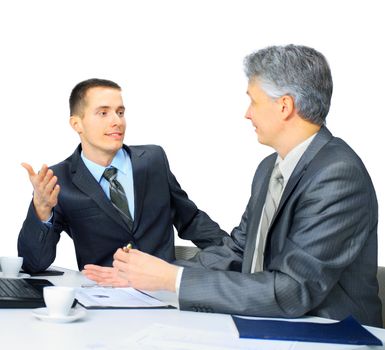 A business team sitting in office and planning work