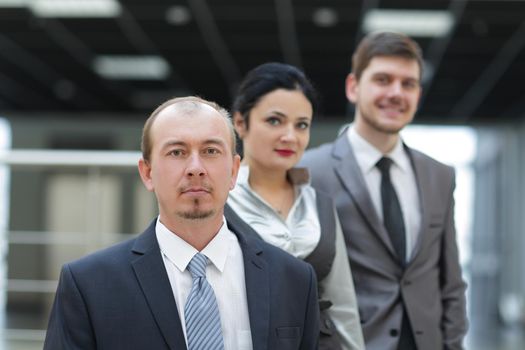 group of business people on the background of the office.photo with copy space