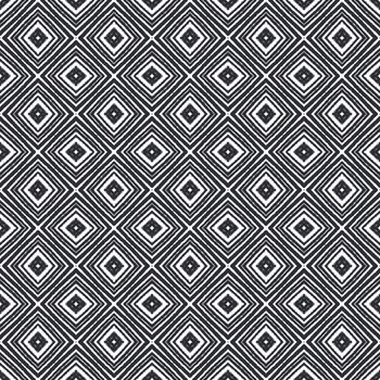 Mosaic seamless pattern. Black symmetrical kaleidoscope background. Textile ready creative print, swimwear fabric, wallpaper, wrapping. Retro mosaic seamless design.