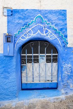 Door of a House in Chefchaouen City, Morocco