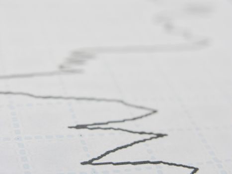 background image of a business graph on a table.close up.