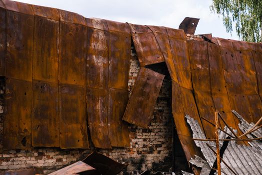 Consequences of the Russian peace in the city of Trostyanets. Sumy region. Civil buildings. Russian military invasion of Ukraine
