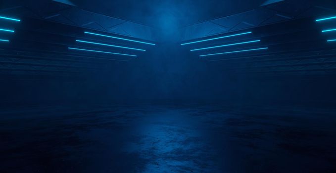 Breathtaking Ultramodern Interesting Smoke Bright Blue Gallery Background Wallpaper 3D Rendering