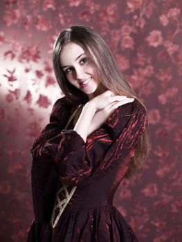 portrait of beautiful young woman in elegant dress.photo with copy space