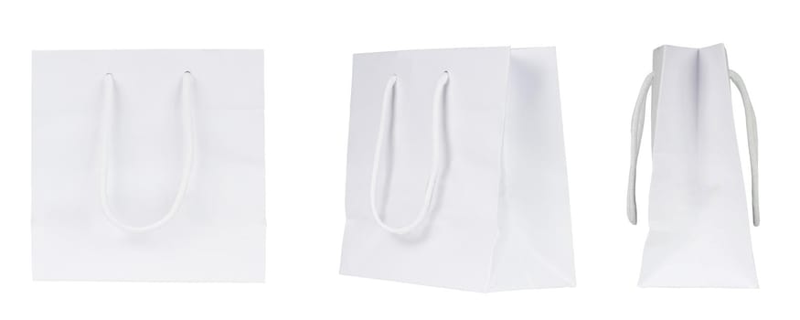 Set of blank shopping bags