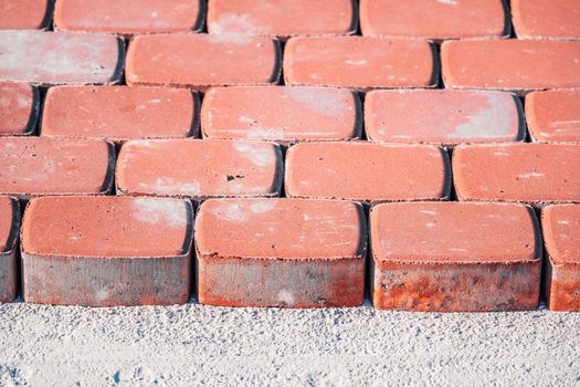 Abstract photo of bricks in the sunlight