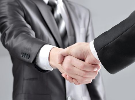 close up. handshake business people