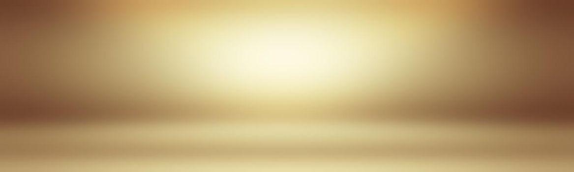 Abstract solid of shining yellow gradient studio wall room background