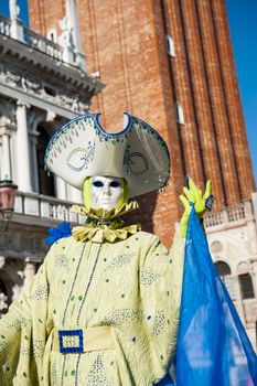 VENICE, ITALY - Febrary 21 2020: The masks of the Venice carnival 2020