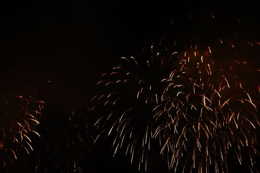 Golden salute Isolated on a black background. Celebrating July 4th - Independence Day.