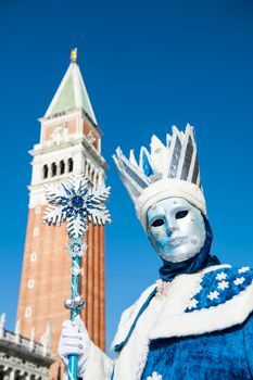 VENICE, ITALY - Febrary 21 2020: The masks of the Venice carnival 2020