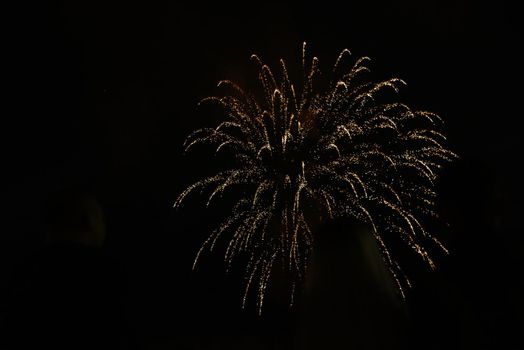 Golden salute Isolated on a black background. Celebrating July 4th - Independence Day.