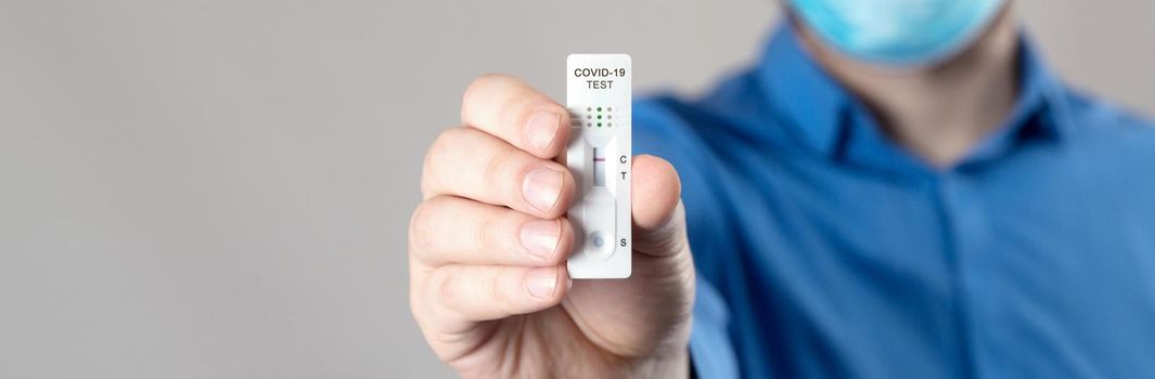 Express corona test. Negative covid antigen test.