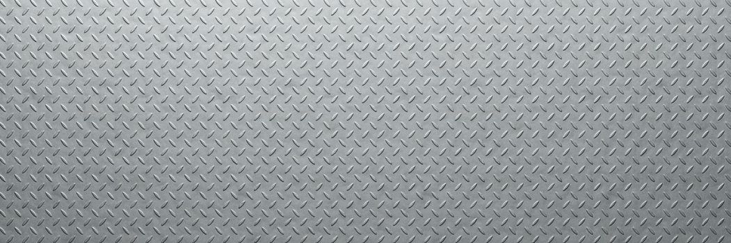 Background of metal diamond pattern plate. 3d rendering